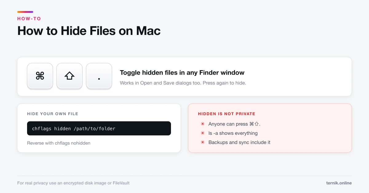 How to Hide Files on Mac (And When Hiding Is Not Enough) How to Hide Files on Mac (And When Hiding Is Not Enough)