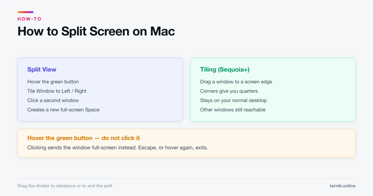 How to Split Screen on Mac (Split View and Tiling)